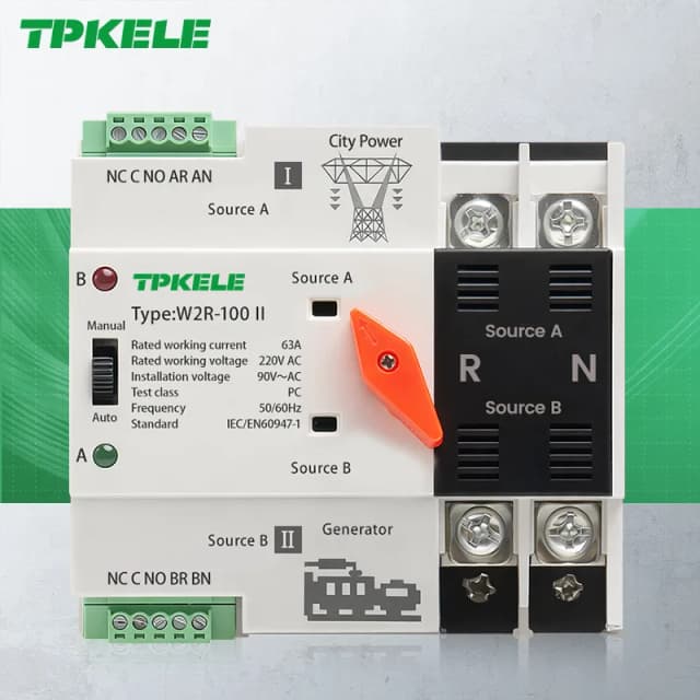ATS-W2R-2P Dual Power Automatic Transfer Switch