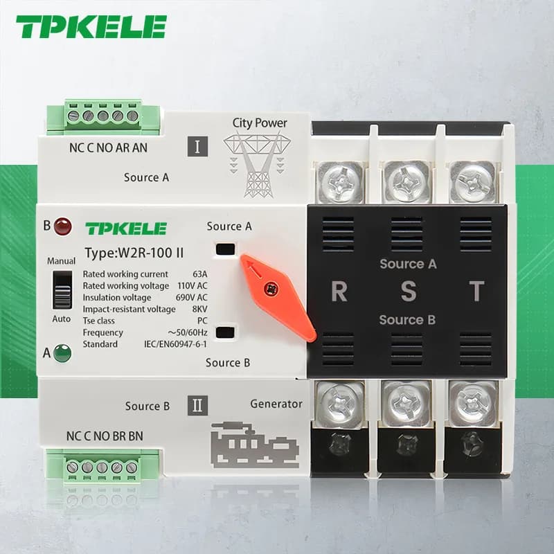 ATS-W2R-3P Dual Power Automatic Transfer Switch