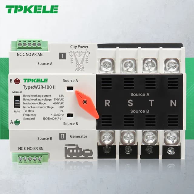 ATS-W2R-4P Dual Power Automatic Transfer Switch