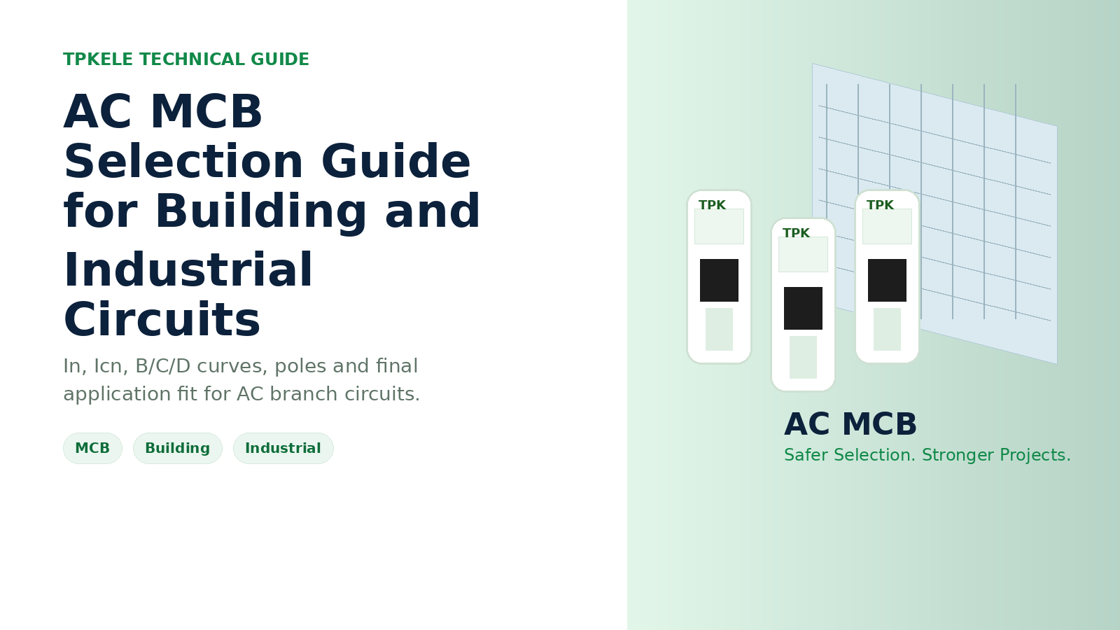 AC MCB Selection Guide for Building and Industrial Circuits