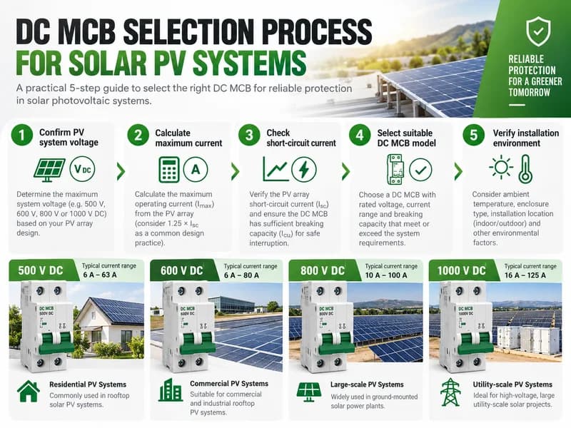DC MCB Selection Guide for Solar PV Systems