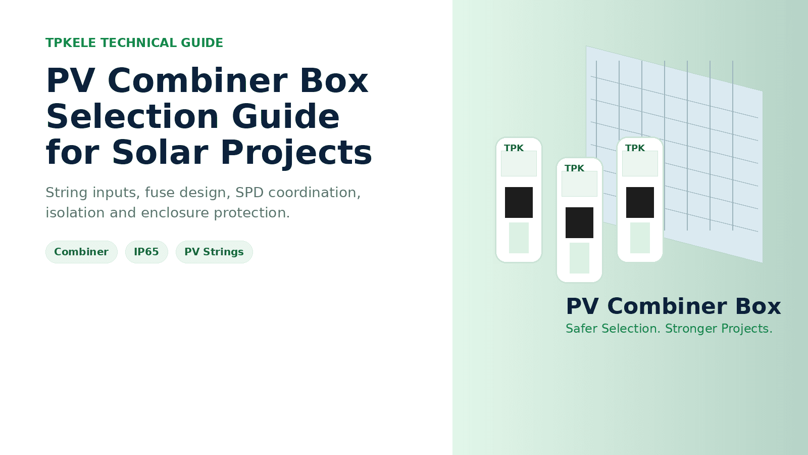 PV Combiner Box Selection Guide for Solar Projects