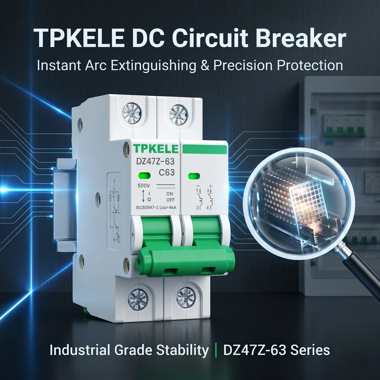 TPKELE DC MCB — 63A Double Pole